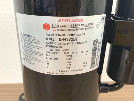 Cung cấp máy nén lạnh Mitsubishi 3 hp NH47VXBT bao test sản phẩm