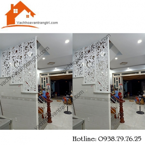 Những mẫu vách ngăn trang trí cầu thang bằng gỗ đẹp
