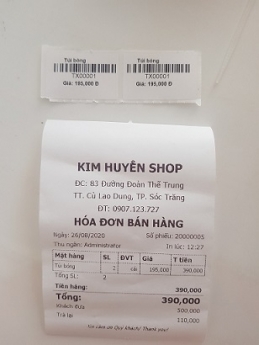 Lắp tận nơi tại Sóc Trăng trọn bộ máy tính tiền cho Shop