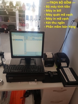 Lắp tận nơi tại Sóc Trăng trọn bộ máy tính tiền cho Shop