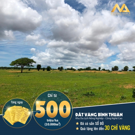 Bán nhanh 2hecta đất vườn Nam Á Garden giá chỉ 50 nghìn/m2, sổ sẵn công chứng ngay, thanh khoản cao