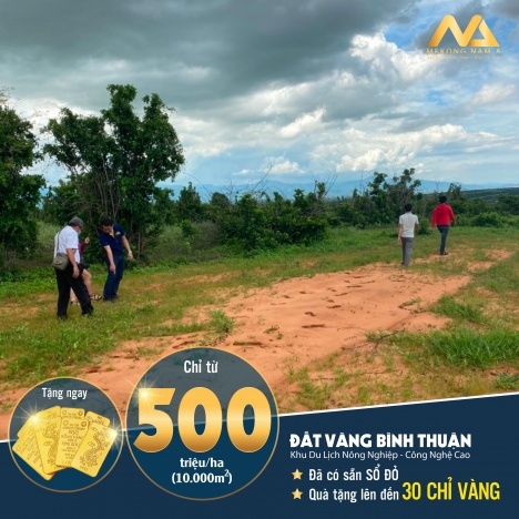 Bán nhanh 2hecta đất vườn Nam Á Garden giá chỉ 50 nghìn/m2, sổ sẵn công chứng ngay, thanh khoản cao