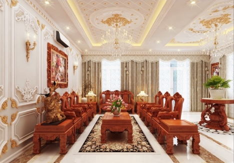 Thi công trần thạch cao cổ điển