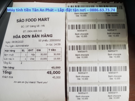 Nhận lắp đặt combo máy tính tiền tại Quảng Ninh cho mini mart
