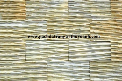 Ốp lát trang trí ngoại thất bằng đá răng lược vàng