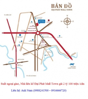 Suất ngoại giao, Nhà liên kế Đại Phát Mall Town giá 2 tỷ 100 triệu / căn