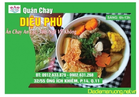 Quán Chay Diệu Phú - Ăn chay an lạc tâm ngã về không