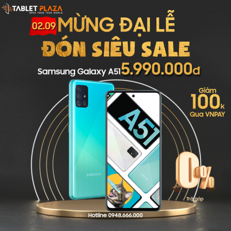 BÃO SALE SAMSUNG A51 TẠI TABLETPLAZA
