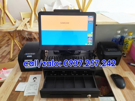 Lắp đặt máy tính tiền in hóa đơn cho quán trà sữa tại Vĩnh Long