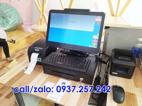 Lắp đặt máy tính tiền in hóa đơn cho quán trà sữa tại Vĩnh Long