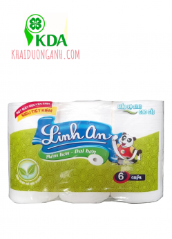 Giấy vệ sinh cuộn nhỏ cao cấp Linh An, giấy vệ sinh giá sỉ Sóc Trăng