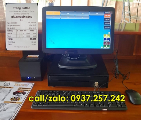 Lắp đặt máy tính tiền in hóa đơn cho quán cafe, quán trà sữa tại Vĩnh Long