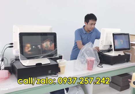 Lắp đặt máy tính tiền in hóa đơn cho shop mỹ phẩm tại Vĩnh Long
