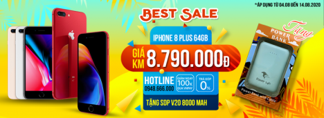 Iphone 8 Plus 64gb quốc tế, giá chỉ 8.790k