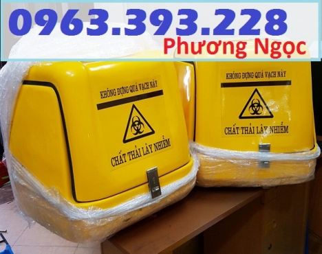 Thùng chở rác y tế, thùng vận chuyển chất thải y tế, thùng chở rác thải nguy hại