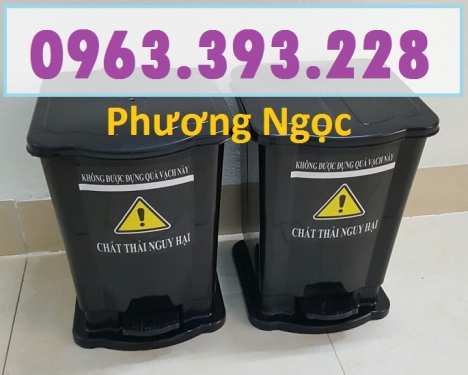 Thùng rác y tế 15 Lít đạp chân, thùng phân loại rác y tế, thùng đựng rác y tế 15L, thùng rác đạp châ
