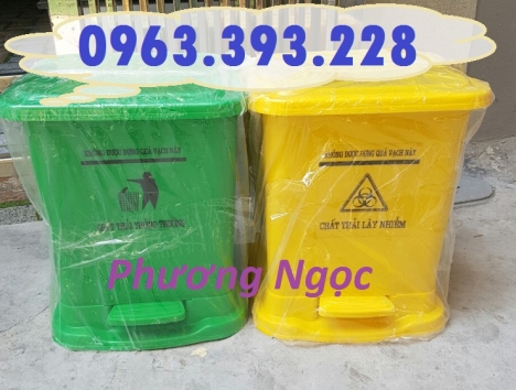 Thùng đựng rác thải y tế đạp chân 25 Lít, thùng rác y tế đạp chân, thùng rác y tế 25L