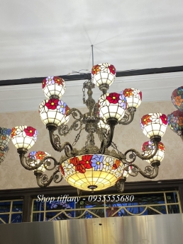 Giao Lưu Bộ Đèn Chùm Hai Tầng Hoa Hồng.