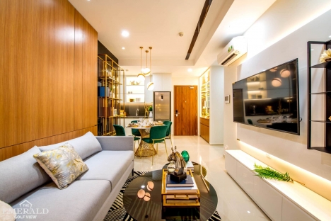 Căn hộ cao cấp emerald golf view mặt tiền đại lộ bình dương view triệu đô sân golf dt 104ha