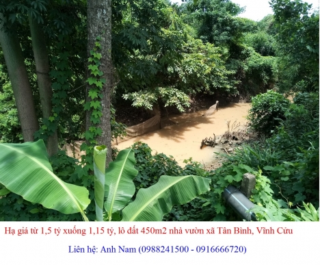 Bán rẻ lô đất thổ cư, ven sông Đồng Nai, xã Tân Bình, Vĩnh Cửu giá 1 tỷ 150 triệu/450m2