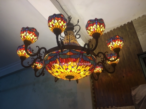 Giao Lưu Bộ Chùm Tiffany Hoạ Tiết Chuồn