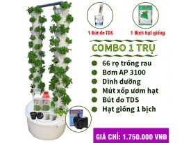 Trụ trồng rau thủy canh đầy đủ phụ kiện