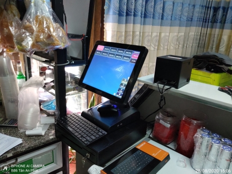 Máy tính tiền tại Sơn La dành cho quán trà sữa ăn vặt kết hợp