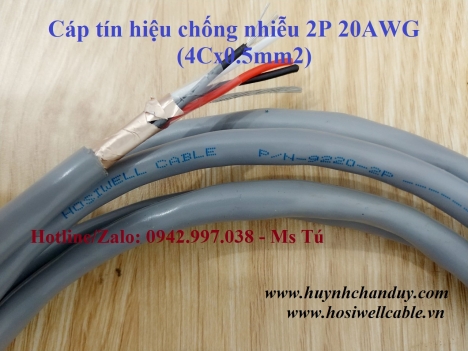 Cáp tín hiệu Hosiwell 20AWG chống nhiễu, 305m/cuộn
