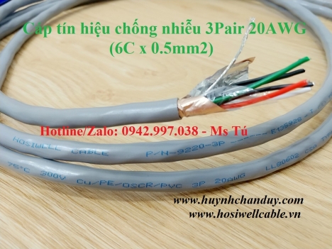 Cáp tín hiệu Hosiwell 20AWG chống nhiễu, 305m/cuộn