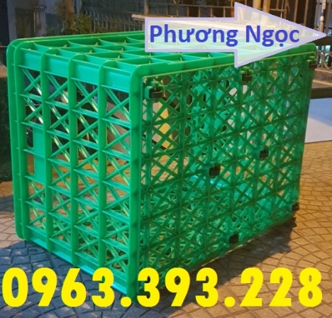 Sóng nhựa rỗng có bánh xe, sọt nhựa bánh xe, sọt nhựa kích thước lớn, sọt nhựa đẩy hàng