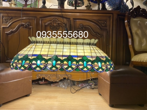 Giao lưu em đèn máng dài tiffany hoạ tiết hoa tây