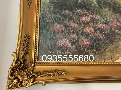 Bức tranh phong cảnh đồng quê châu âu mùa xuân sang
