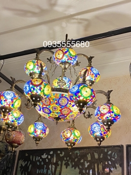 Giao lưu bộ chùm lấp lánh sắc màu 2 tầng