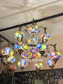 Giao lưu bộ chùm lấp lánh sắc màu 2 tầng