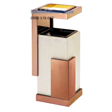 Thùng rác gạt tàn tiện sảnh chất liệu inox