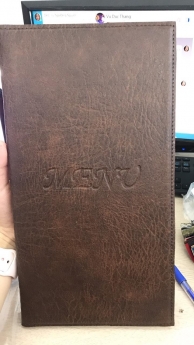 Bán Quyển menu nhà hàng, In Menu Bìa Da, In Logo Lên Bìa Menu theo yêu cầu