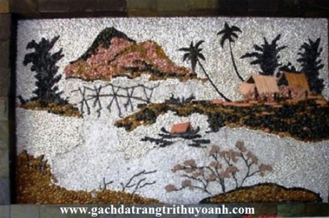 Sỏi trắng ốp lát trang trí