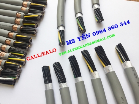 Cáp điều khiển 2x0.5qmm, 3x0.5qmm, 4x0.5qmm, 5x0.5qmm