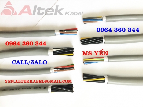 Cáp điều khiển 2x0.5qmm, 3x0.5qmm, 4x0.5qmm, 5x0.5qmm