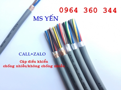Cáp điều khiển 2x0.5qmm, 3x0.5qmm, 4x0.5qmm, 5x0.5qmm