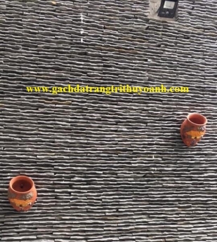 Tiểu cảnh sân vườn trang trí bằng đá suối tự do