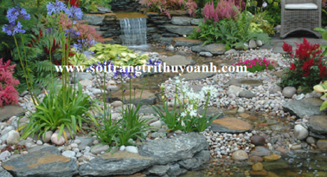 Sỏi trang trí tiểu cảnh sân vườn đẹp