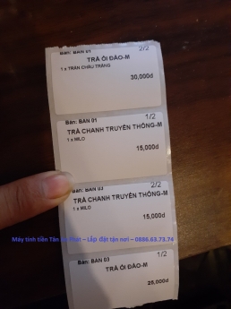 Lắp máy tính tiền dành cho quán trà chanh giá rẻ tại Hà Nam