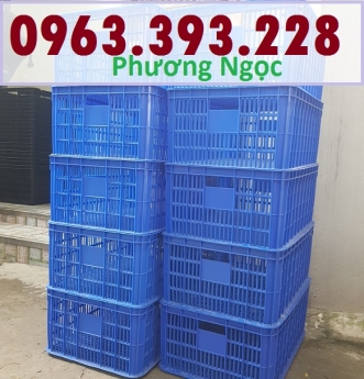 Sóng nhựa rỗng HS012, sọt nhựa rỗng đáy đặc, thùng nhựa đáy đặc có lỗ