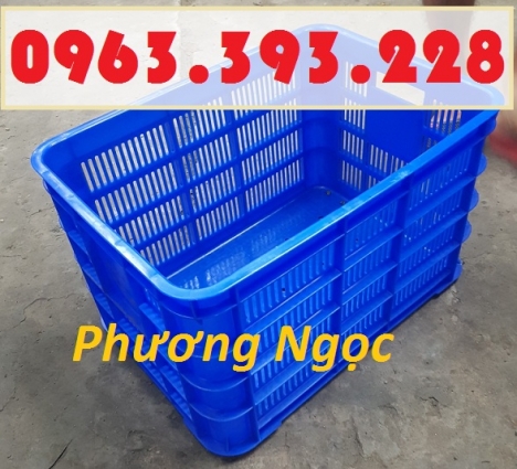 Sóng nhựa rỗng HS012, sọt nhựa rỗng đáy đặc, thùng nhựa đáy đặc có lỗ