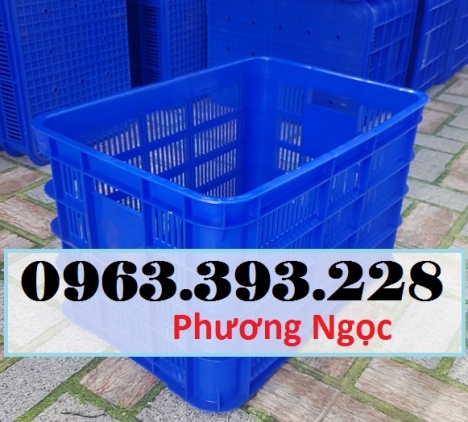 Sóng nhựa rỗng HS012, sọt nhựa rỗng đáy đặc, thùng nhựa đáy đặc có lỗ
