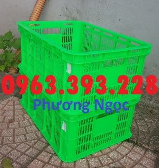 Sọt nhựa rỗng HS018, sóng nhựa đựng hàng, sóng nhựa hở, sóng nhựa đan lưới