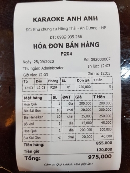 Bán trọn bộ máy tính tiền cảm ứng giá rẻ cho quán KARAOKE tại Hải Phòng