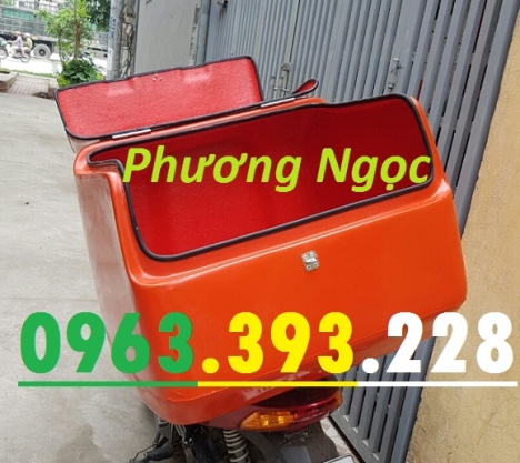 Thùng chở hàng nhựa composite, thùng giao đồ ăn, thùng giao hàng sau xe máy