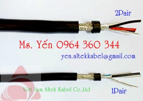 Cáp tín hiệu rs485 2x2x18AWG Altek Kabel